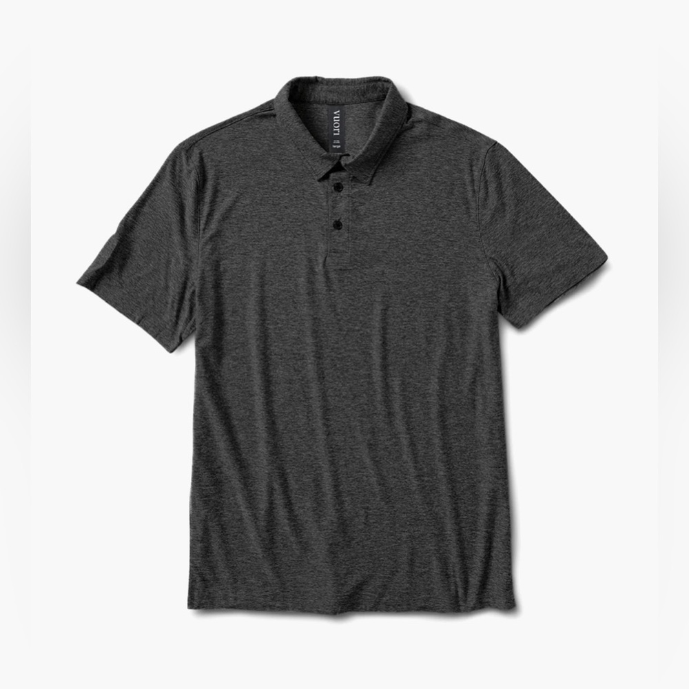 Vuori Men’s Strato Tech Performance Polo, Charcoal Heather, Size XL